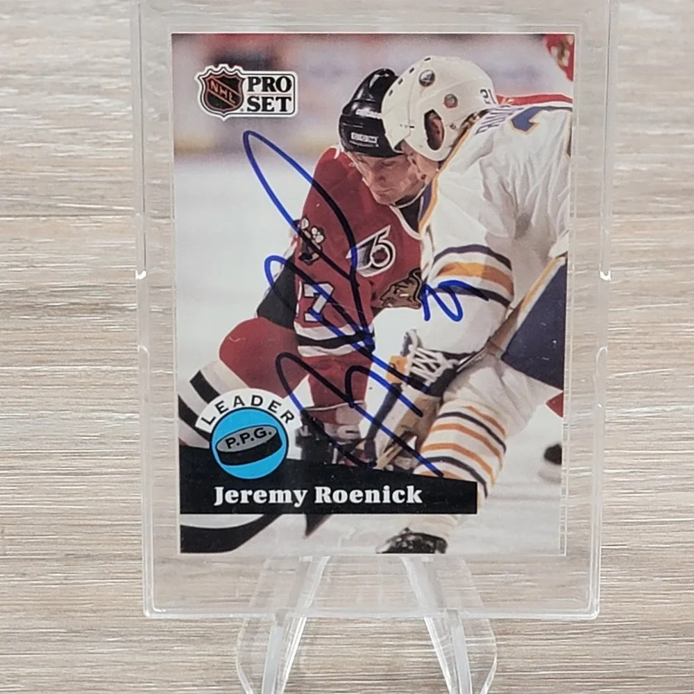 Jeremy Roenick Signed 1991 Pro Set #605 Chicago Blackhawks Autographed Card
